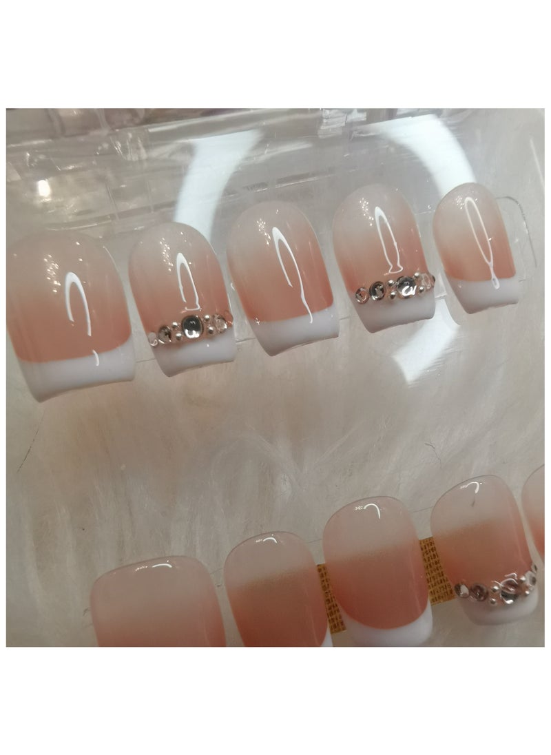 Binzo Beauty - Binzo Beauty Handmade French Press On Nails, 10pcs,Nails Art , Acrylic Nails, False Nails - Image 1
