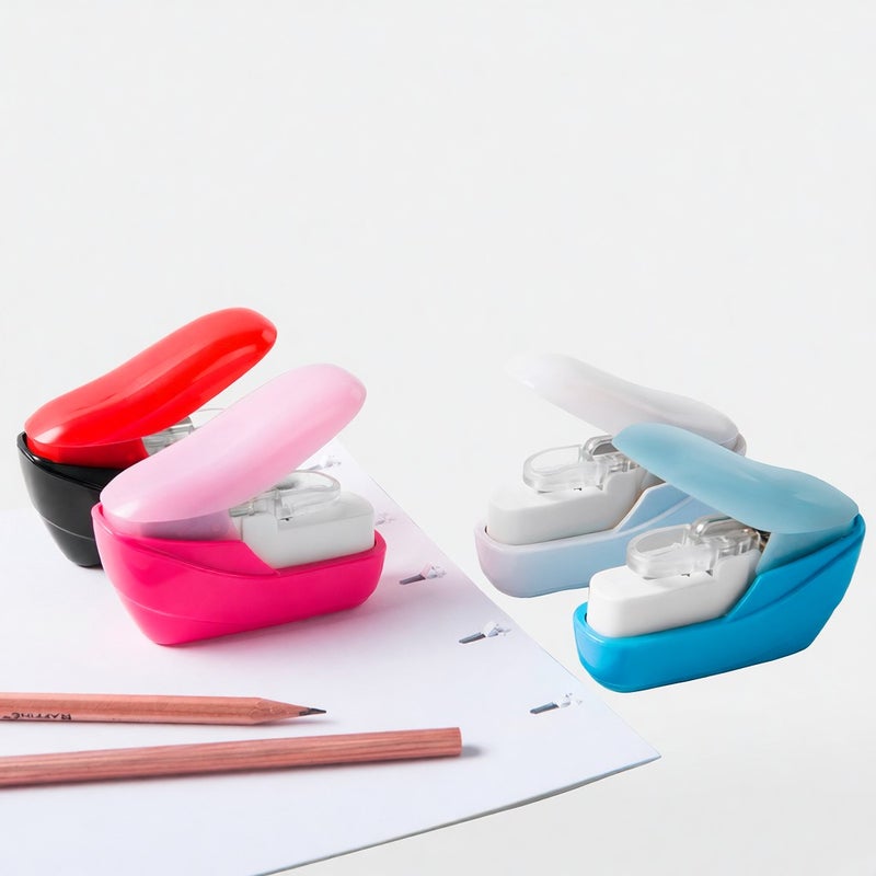 KW-triO Hand-held Mini Safe Stapler No Staples Stapleless 4 Sheets Capacity for Paper Binding Shop School Office Home Supplies - Image 5