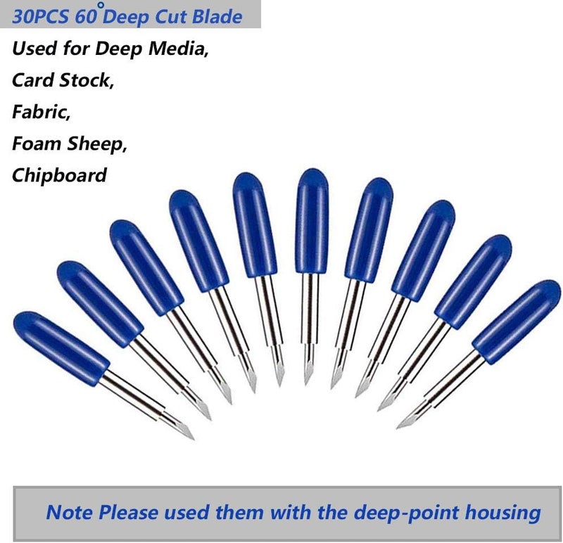 Elefama Deep Cut Blades Compatible with Explore Air 2 Air Maker Expression Vinyl Fabric 30PCS 60 Degree Compatible with Explore Air 2 Air Maker Expression Knife Cutting Blades Replacement - Image 4