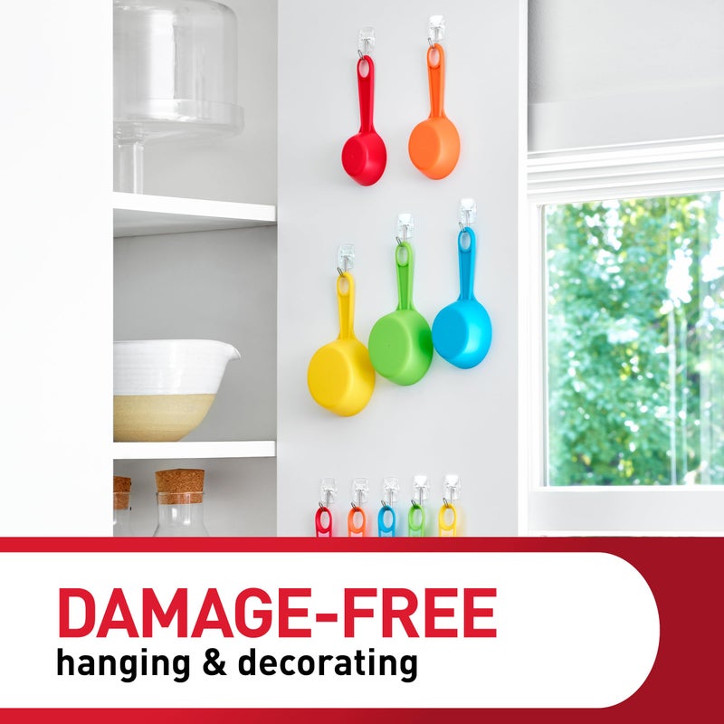 3M Command Small Clear Wire Toggle Hooks, 10 Hooks and 12 Command Strips, Damage Free Hanging Wall Hooks with Adhesive Strips, Adhesive Hooks for Hanging, Organization and Storage, Holds up to 0.5 lb - Image 4