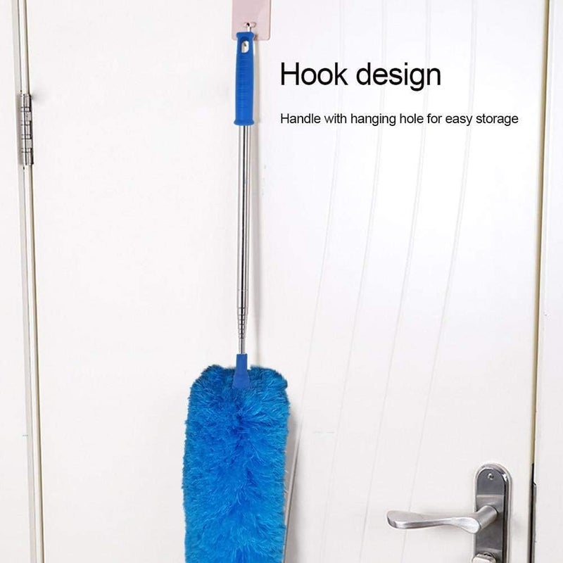DELUX Microfiber Feather Duster Extendable Duster with 100 inches Extra Long Pole, Bendable Head & Long Handle Dusters for Cleaning Ceiling Fan, High Ceiling, Blinds, Furniture & Cars - Image 4