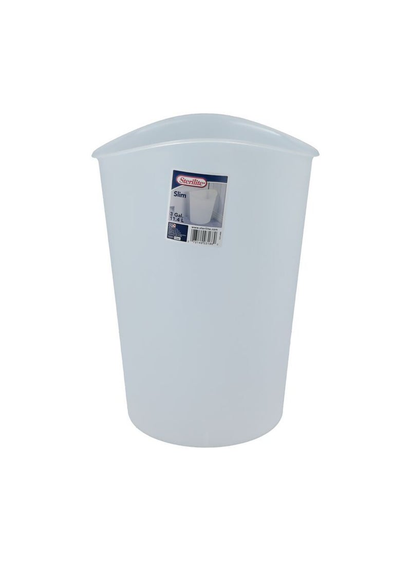 Sterilite Oval Shaped Waste Basket White 11.4 Liter - Image 3