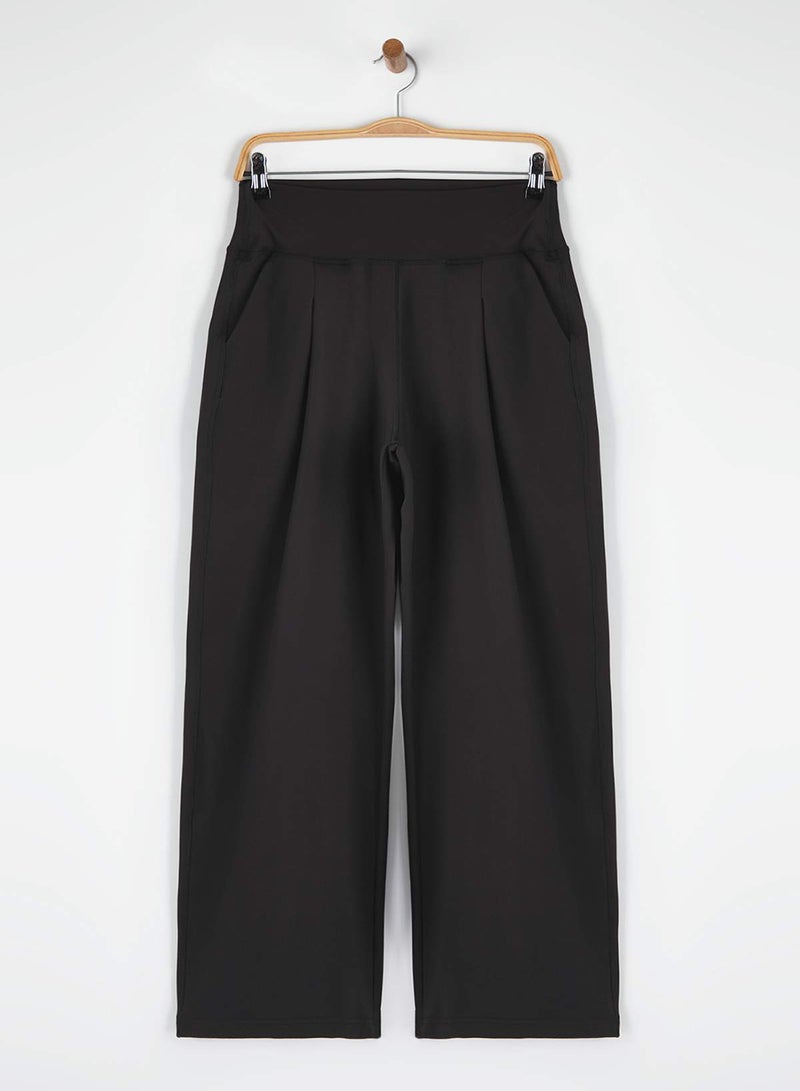 trendyol Black Brushed Soft Fabric Knitted Sports Sweatpants - Image 5