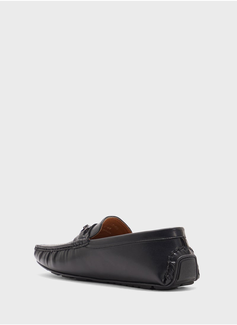 Robert Wood Perforation Detail Casual Loafers  - Image 2