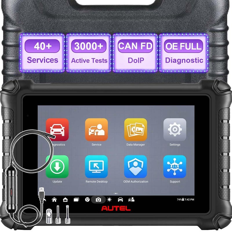 Autel Autel MaxiCheck MX900 Scanner w MV108S Up of MK808BT MX808S MX900 MK900 All System Diagnostic Scan Tool 40 Services 3000 Active Test DoIPCAN FD Auto VIN Cloud Report