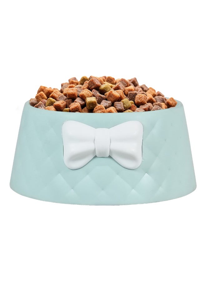أن ان سي بيتس وعاء طعام للقطط مصنوع من مادة بلاستيكية متينة، وديكور على شكل عقدة، وقاعدة مطاطية مانعة للانزلاق، وعاء طعام مقاوم للانسكاب للقطط والكلاب الصغيرة، مثالي للاستخدام الداخلي/الخارجي (18.5 سم) - Image 1