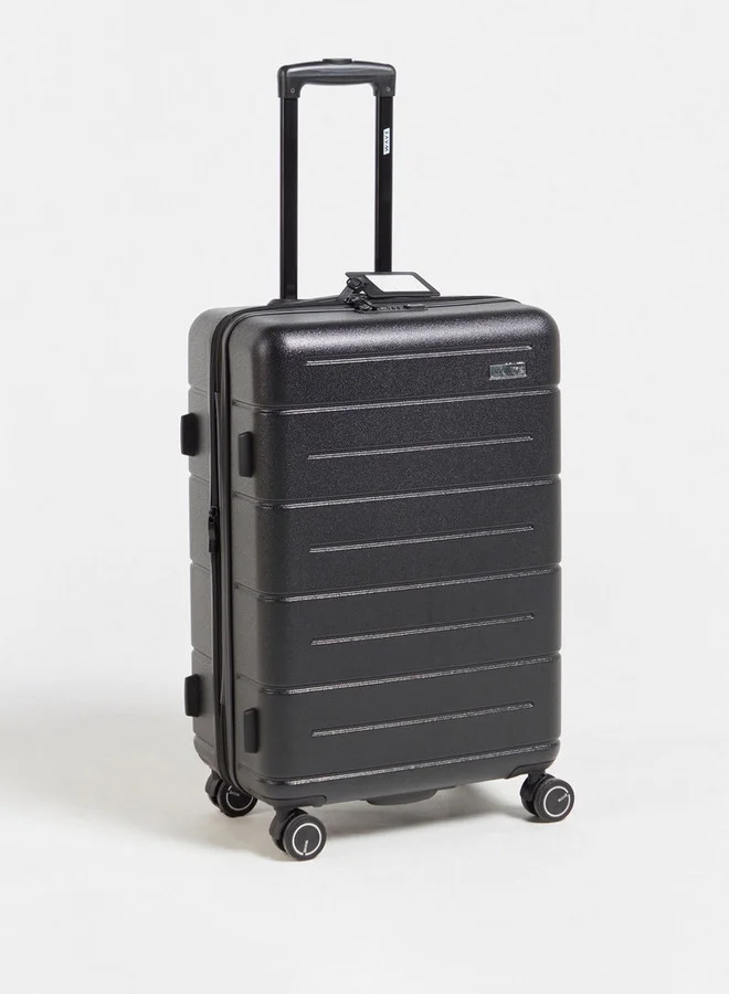 Wave Textured Hardcase Luggage Trolley with Retractable Handle - 28 inches Check-In Bag