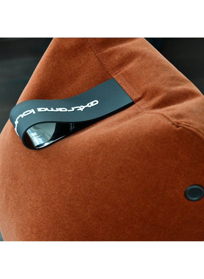 Extreme Lounging - Extreme Lounging® - Original Mighty Brushed Suede Bean Bag - Made in UK - Premium Quality Double Stitched Bean Bag - Stylish, Soft & Comfortable - Color Rust - Image 1