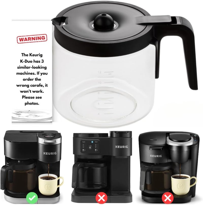 HAKANO إبريق قهوة بديل من سعة 12 كوب لآلة Keurig K-Duo (K-Duo) [غير متوافق مع Keurig K-Duo "Essentials"] - Image 1
