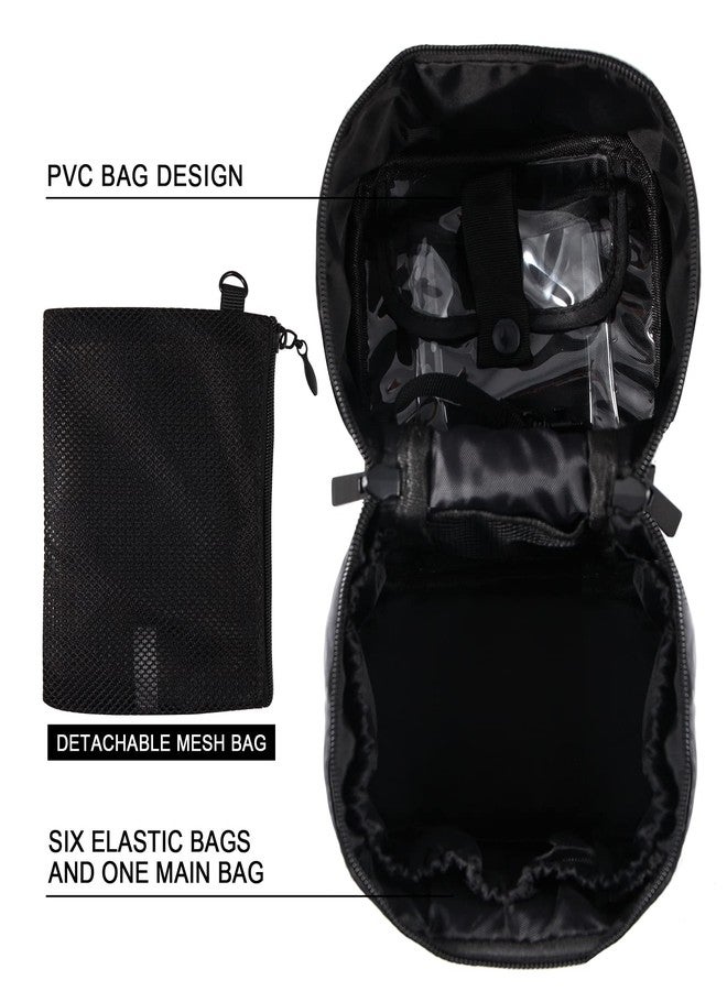 Bysiter Makeup Brush Organizer Artist Small Makeup Bag Brushes Set Case Professional Travelling Brush Pen Pencil Holder Make Up Cup Storage Organizer Case Pencil Pouch Cosmetic Bag for Travel (Black) - Image 3