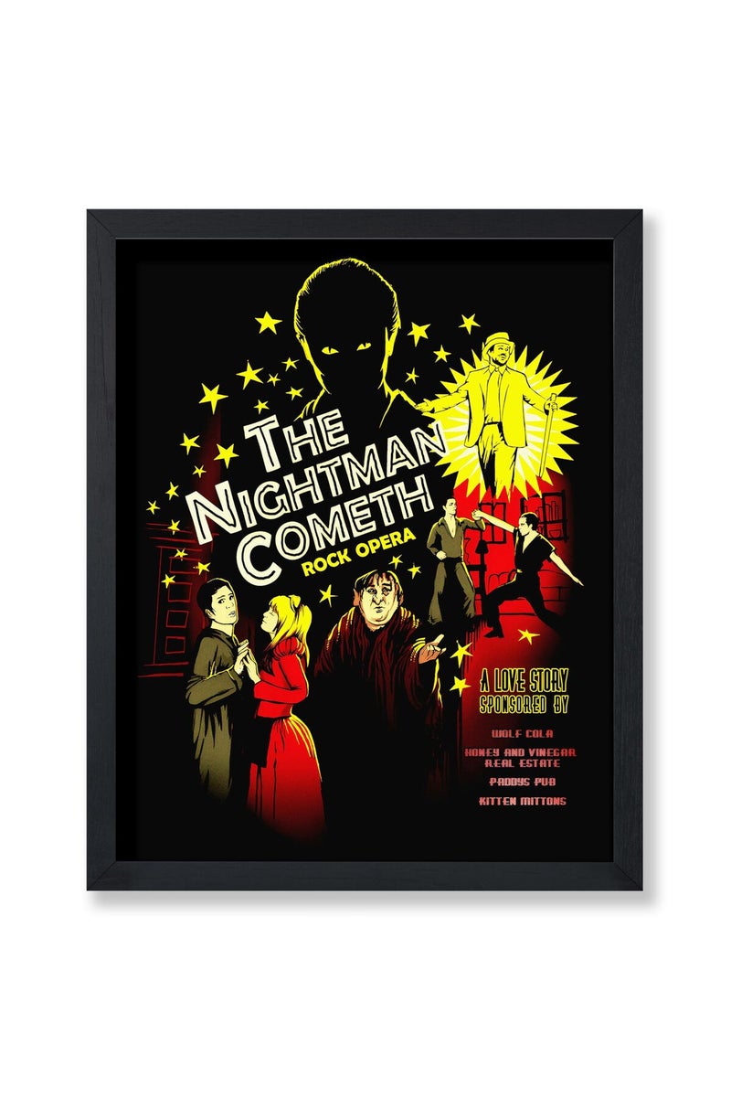 Poster Master Vintage Advertising Poster - Retro TV Series Print - 8x10 UNFRAMED Wall Art - Gift for Artist, Actor - Nightman Cometh, Its Always Sunny in Philadelphia - Wall Decor for Studio, Office - Image 1