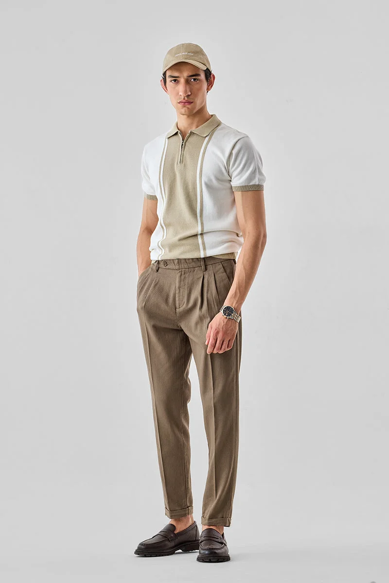 SNITCH Slim Fit 100% Cotton Twill Trousers