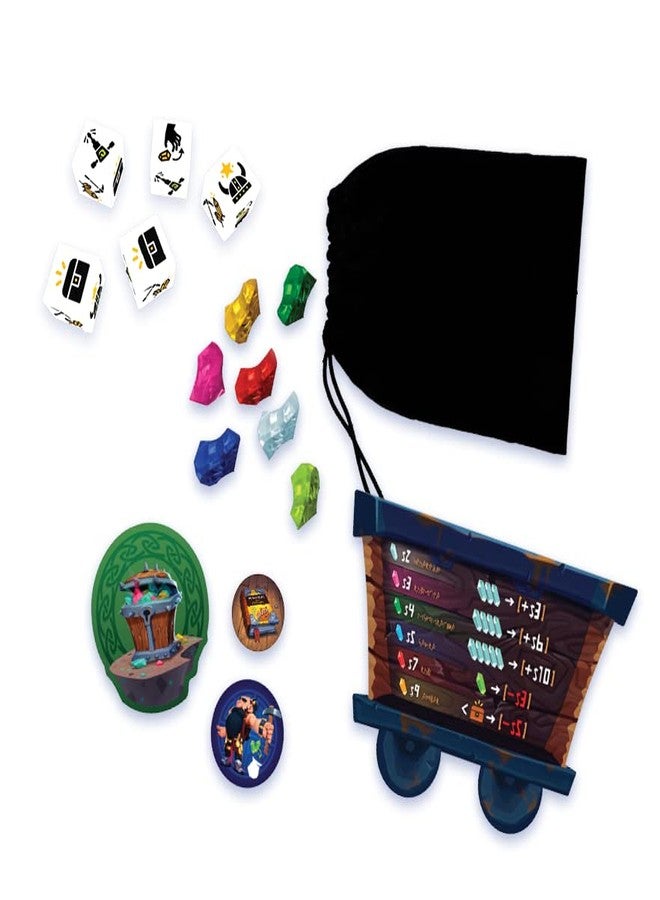 LUCKY DUCK GAMES لعبة الحظ: لعبة النرد | استخرج البلورات واجمع المال للفوز | 3-6 لاعبين، أعمار 10 وما فوق - Image 3