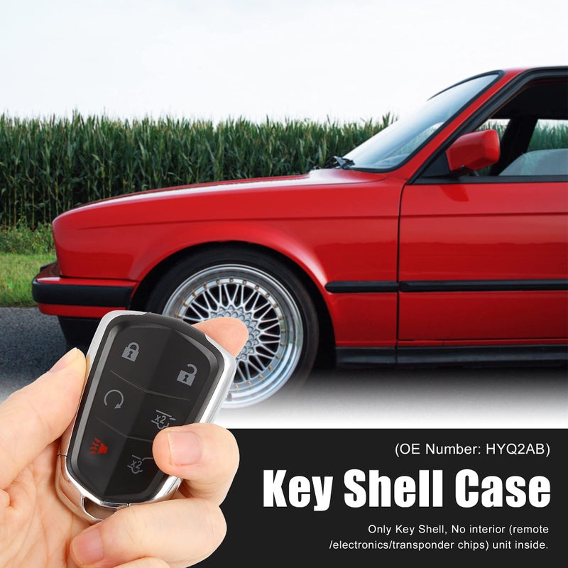 X AUTOHAUX New Car Keyless Remote Key Fob Shell Case Black HYQ2AB for Cadillac Escalade 2015 2016 2017 2018 - Image 2