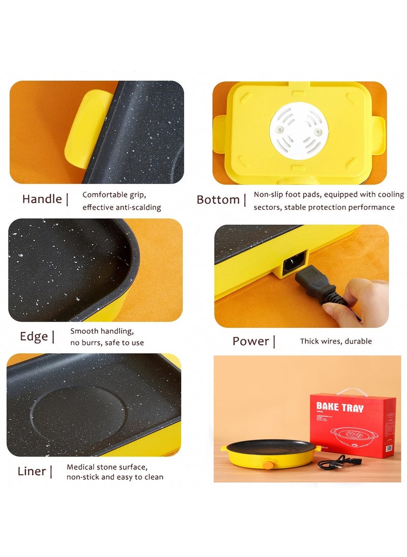 Electric Grill Pan,  Non Stick Household Multi-functional Small Baking Pan 600W Convenient Barbecue Oven Green 30 cm - pzsku/ZD0F6355BD0BEF350CB35Z/45/_/1714796043/4fefa447-4477-4235-94df-8b8246ce7bf5