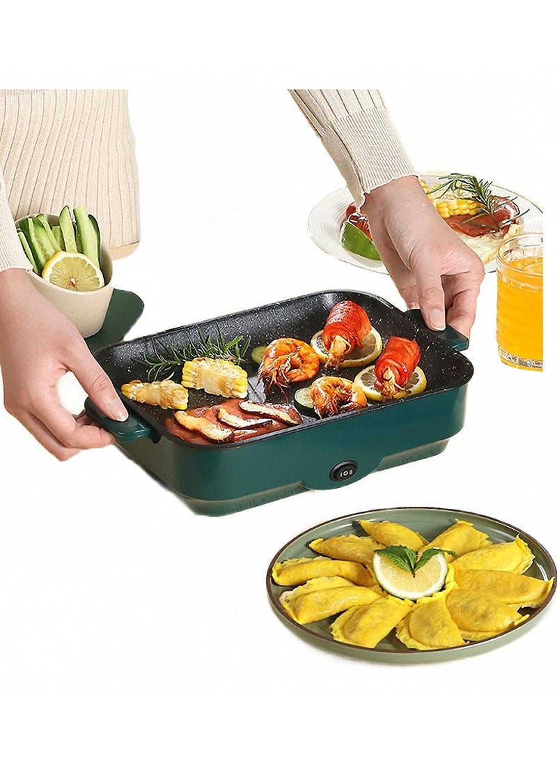 Electric Grill Pan,  Non Stick Household Multi-functional Small Baking Pan 600W Convenient Barbecue Oven Green 30 cm - pzsku/ZD0F6355BD0BEF350CB35Z/45/_/1714796154/72808d26-c3f0-4eed-a19d-b7748ae48adf