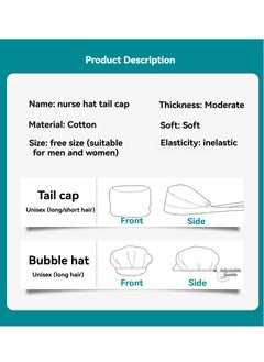 Gasin Pure Cotton Printed Nurse Cap Dental Surgery Cap Monitoring Puffy Cap  - Image 2