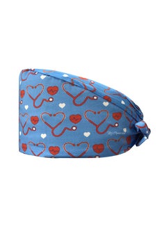 Gasin Pure Cotton Printed Nurse Cap Dental Surgery Cap Monitoring Puffy Cap  - Image 1