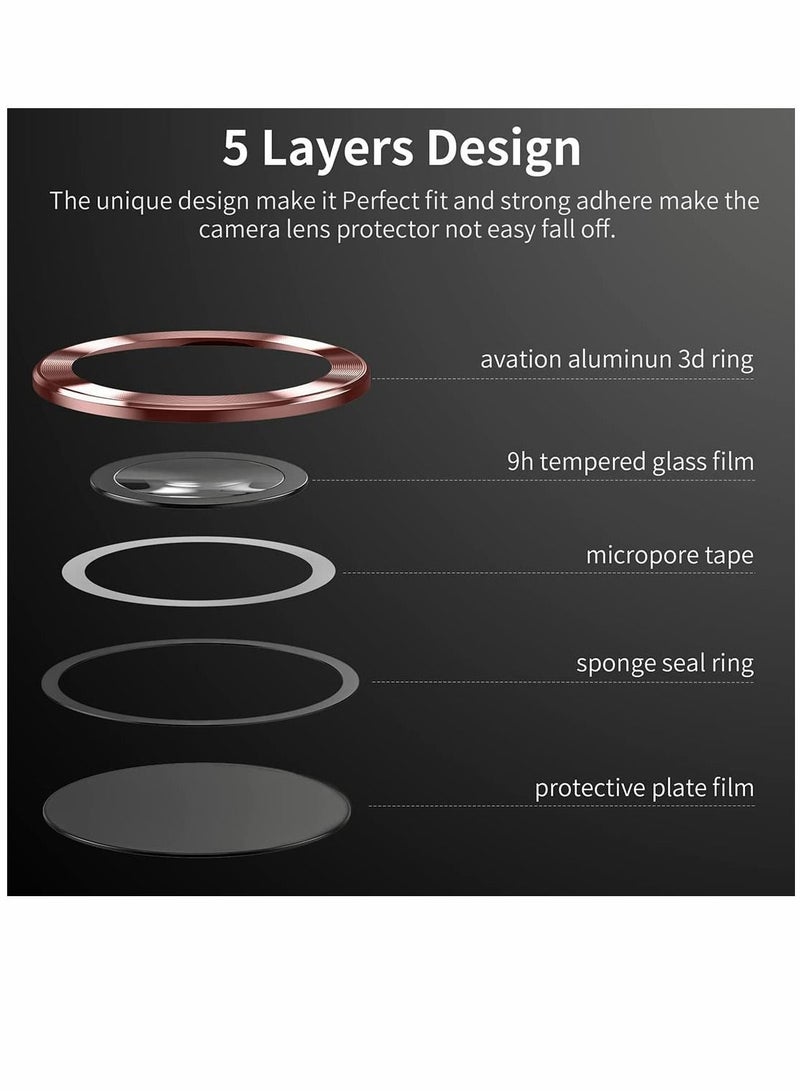 Y&D Camera Lens Protector for Samsung S22 Ultra ScratchProof Excefore DropProof Alloy Phone Screen Cover Protection Galaxy 6.8'' Red  - Image 3