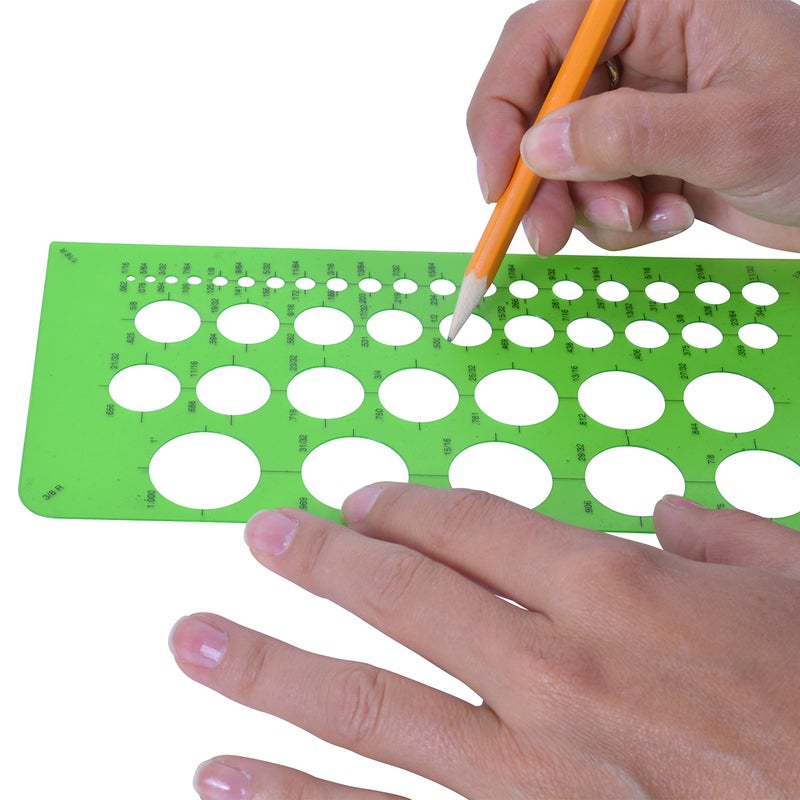 Westcott T-800 Small Circles Template, Plastic Geometric Shapes Template Tool for Drawing and Drafting - Image 3