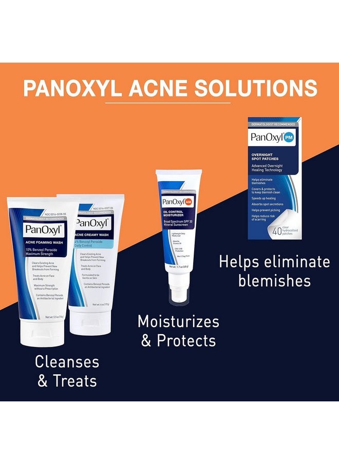 abreva - Panoxyl 4% Benzoyl Peroxide Creamy Acne Wash 6 Ounce (Value Pack Of 5) - Image 1