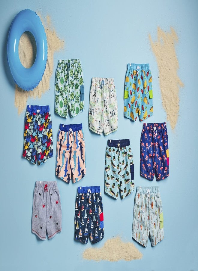 Mud Pie Boys Toddler Swim Trunks, Flamingo, Large - Image 2