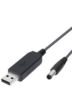 erorex محول USB إلى DC 12V 2.1 مم × 5.5 مم محول USB 5 فولت إلى 12 فولت مرفاع تيار مستمر سلك طاقة USB إلى DC بطول 3.3 قدم و1 متر  - Image 1