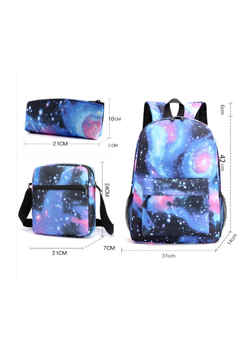 General New ASTRO/BOT three-piece schoolbag, shoulder bag, pencil bag, male and female students, campus large-capacity backpack, suitable for children aged 5-13  - Image 2