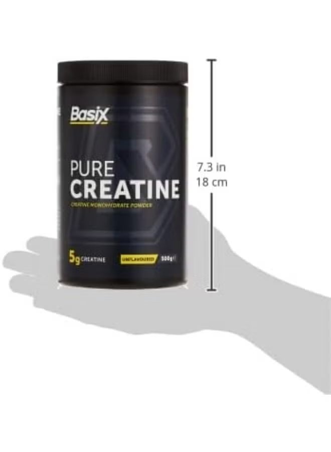 Basix Pure Creatine Unflavored - 500g - Image 4