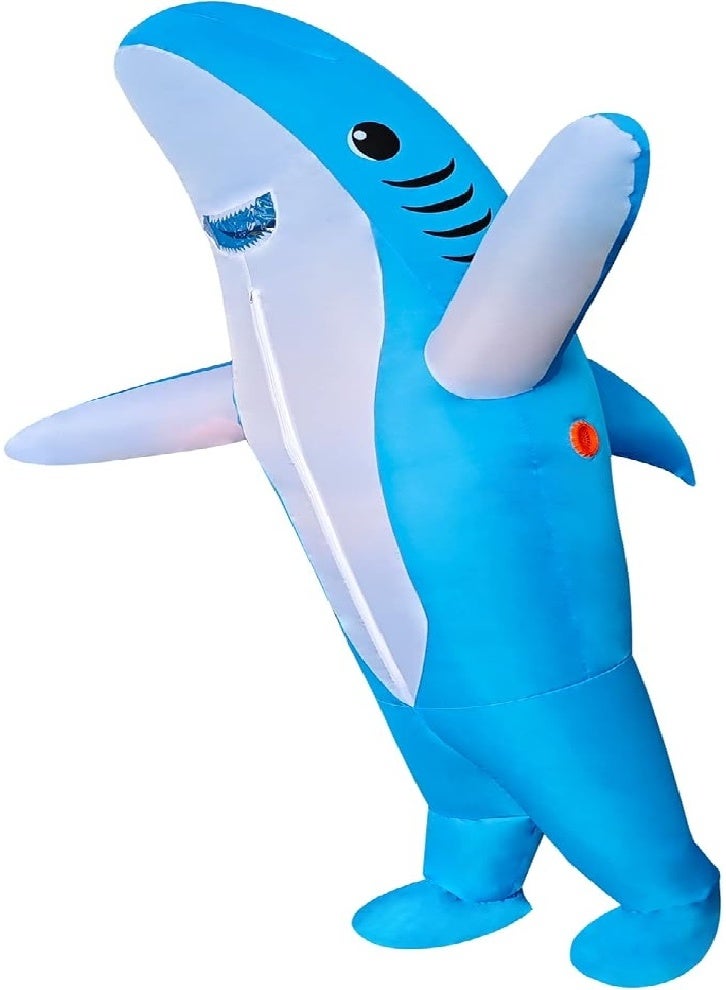 Upgraded fun inflatable costume, adult inflatable costume, birthday gift role play party (blue suitable for 150-190cm) - Image 1