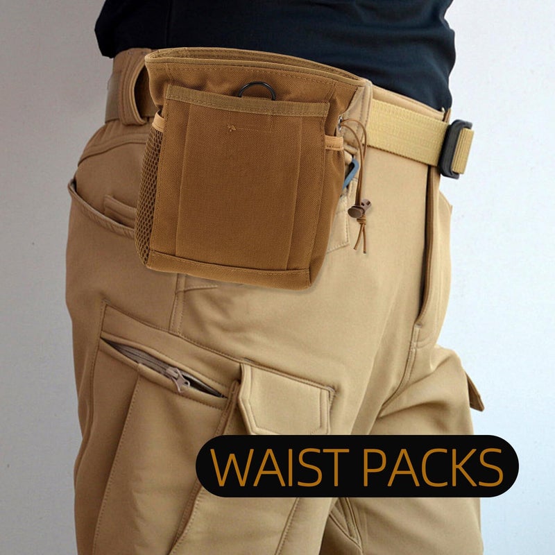 Men Tactical Waist Bag Set with Adjustable Belt Black - Image 4