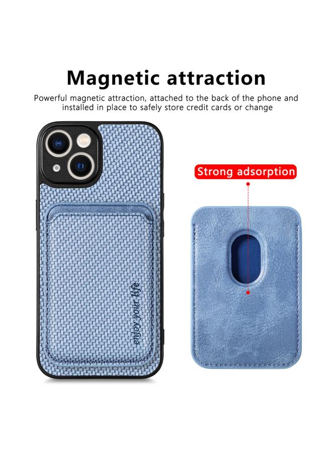 Zaboon Case For iPhone 13 Carbon Fiber Leather Card Magsafe Magnetic Phone Case - Image 4