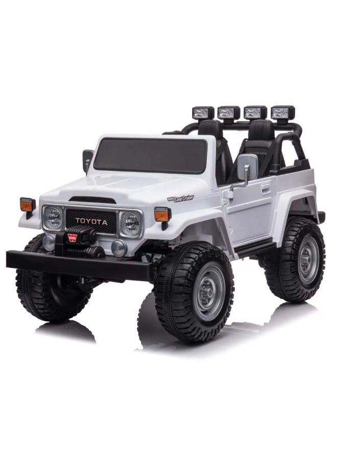 TOYOTA تويوتا لاند كروزر سيارة كهربائية تعمل بالبطارية 24 فولت بيضاء S316 - Image 1