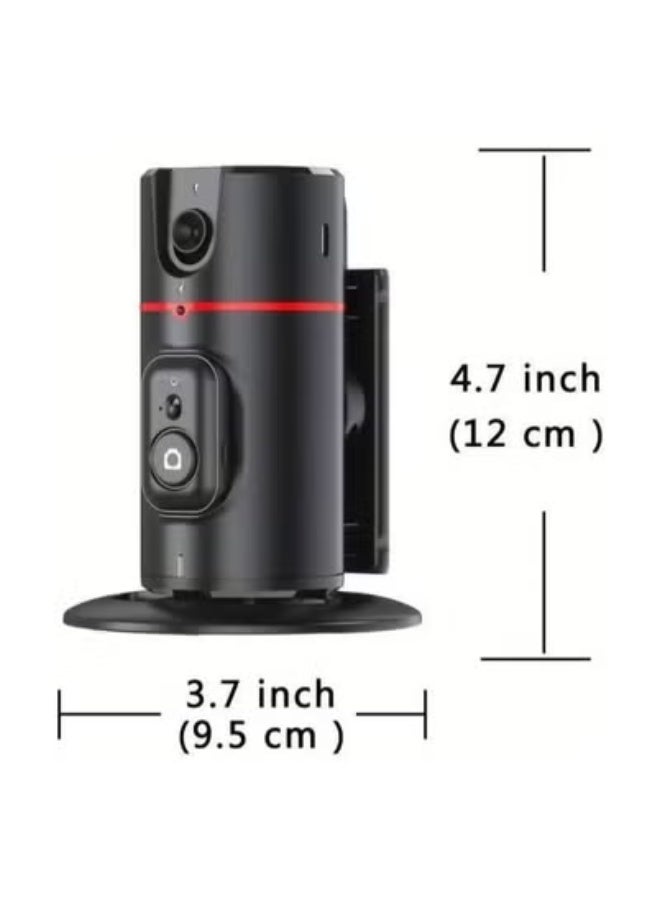 P02 Auto Face Tracking Phone Holder with 360° Rotation – AI-Powered Smart Selfie Stick & Tripod Mount for Hands-Free Shooting – Intelligent Object Tracking Stand for Vlogging, YouTube, TikTok, Live Streaming, Video Calls & Selfies – iOS & Android Compatible