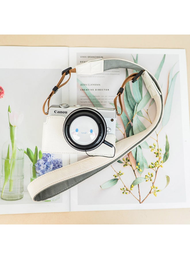 Canon M200 Protective Case M50 SeconD Generation Camera Bag 200D Leather Case CanonM50 Base Bag Protective Shell Accessories-Color:M50 Green Protective Case + Green Pu Shoulder Strap - Image 2