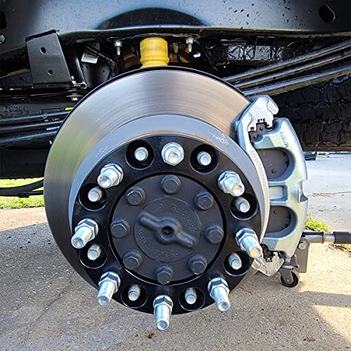 VLAOSCHI Black Forged 8x170 to 8x6.5 Wheel Adapters 1.5 Inch with 14x1.5 Studs Compatible with Ford 8 Lug for 2003-2005 Excursion | 1999-2022 F250 F350 Super Duty (Only with 14x1.5 Lugs) - Pack of 2 - Image 3