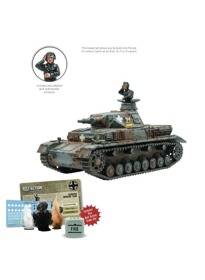 WARLORD GAMES Warlord Games Bolt Action WWII Panzer IV Ausf. B/C/D Tank 1:56 Military Table Top Wargaming Plastic Model Kit 402012056 - Image 2