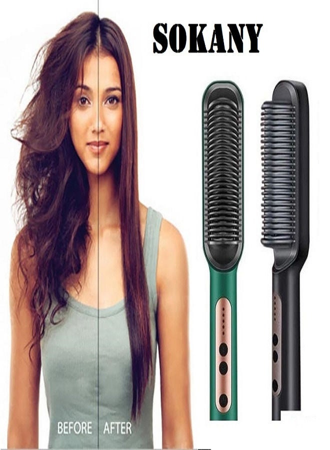 sokany Hair Straightener Brush Hair Styling Tool Multicolour - Image 3