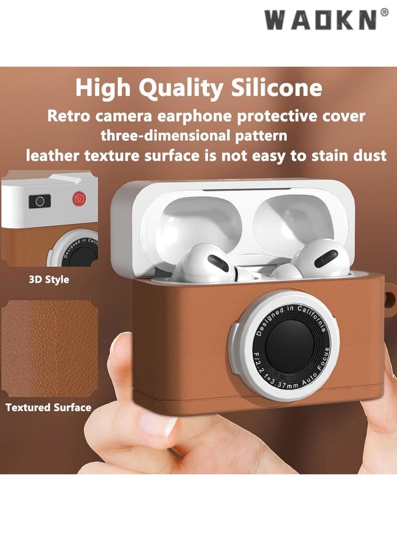 WAOKN Compatible Airpods Pro 2nd/1st Generation Case, Cute 3D Camera Design for Airpods Pro 2 Case Cover 2022/2023 Shockproof Soft Silicone Protective Case for Airpods Pro 2nd/1st Gen  - Image 2