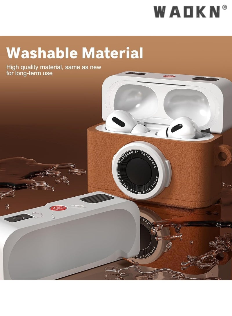 WAOKN Compatible Airpods Pro 2nd/1st Generation Case, Cute 3D Camera Design for Airpods Pro 2 Case Cover 2022/2023 Shockproof Soft Silicone Protective Case for Airpods Pro 2nd/1st Gen  - Image 3
