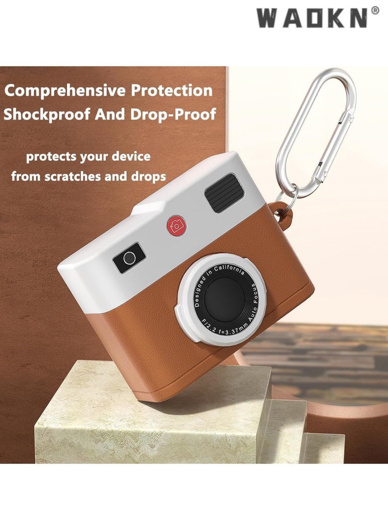 WAOKN Compatible Airpods Pro 2nd/1st Generation Case, Cute 3D Camera Design for Airpods Pro 2 Case Cover 2022/2023 Shockproof Soft Silicone Protective Case for Airpods Pro 2nd/1st Gen  - Image 5