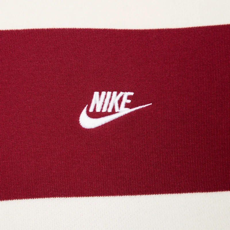 Nike Maroon Men's Club Fleece Striped Heavyweight Crew for Men | Best Price UAE