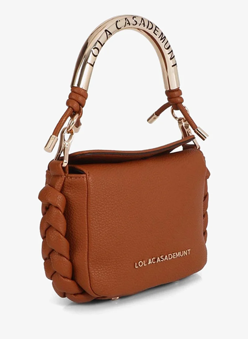 Lola Casademunt Mini Crossbody Bag with Cut-Out Metallic Handle