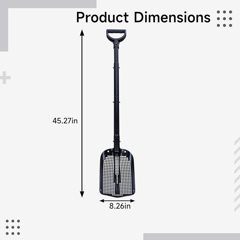 Aluminum Alloy Sifting Shovel 8 2 Inch Wide 45 2 Inch Long Handle For Garden Farm Soil Sand - Image 2