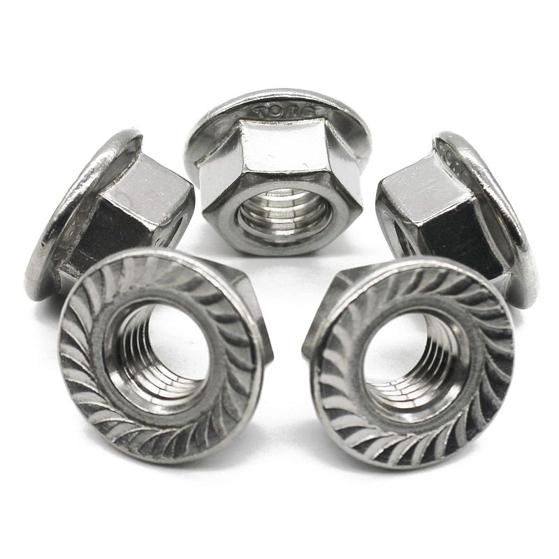 Fullerkreg (20 PCS) 3/8-16 Stainless Steel Serrated Flange Nuts,Flange Lock Nut,by - Image 2