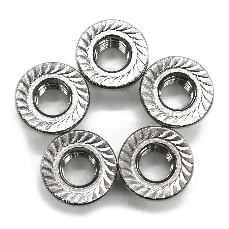 Fullerkreg (20 PCS) 3/8-16 Stainless Steel Serrated Flange Nuts,Flange Lock Nut,by - Image 1