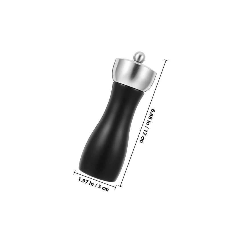 Oak Wood Pepper Grinder And Salt Mill Manual Refillable 6 Inch Adjustable Coarseness - Image 3