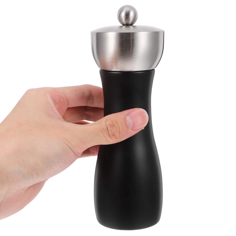 Oak Wood Pepper Grinder And Salt Mill Manual Refillable 6 Inch Adjustable Coarseness - Image 4