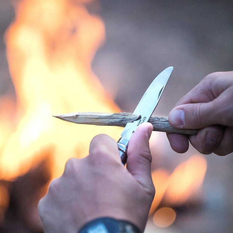 Opinel Outdoor Junior No. 07 Stainless Steel Folding Knife with Safety Rounded Tip, Integrated Whistle, Made in France - Image 3
