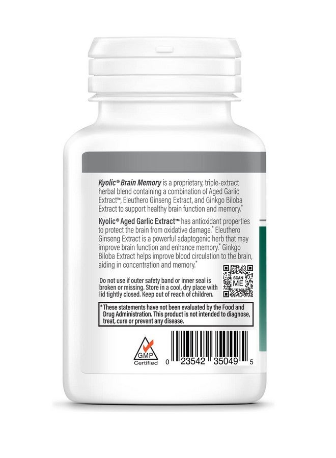 kyolic سلسلة متخصصة لتعزيز الذاكرة والتركيز والتذكر 90 كبسولة - Image 3